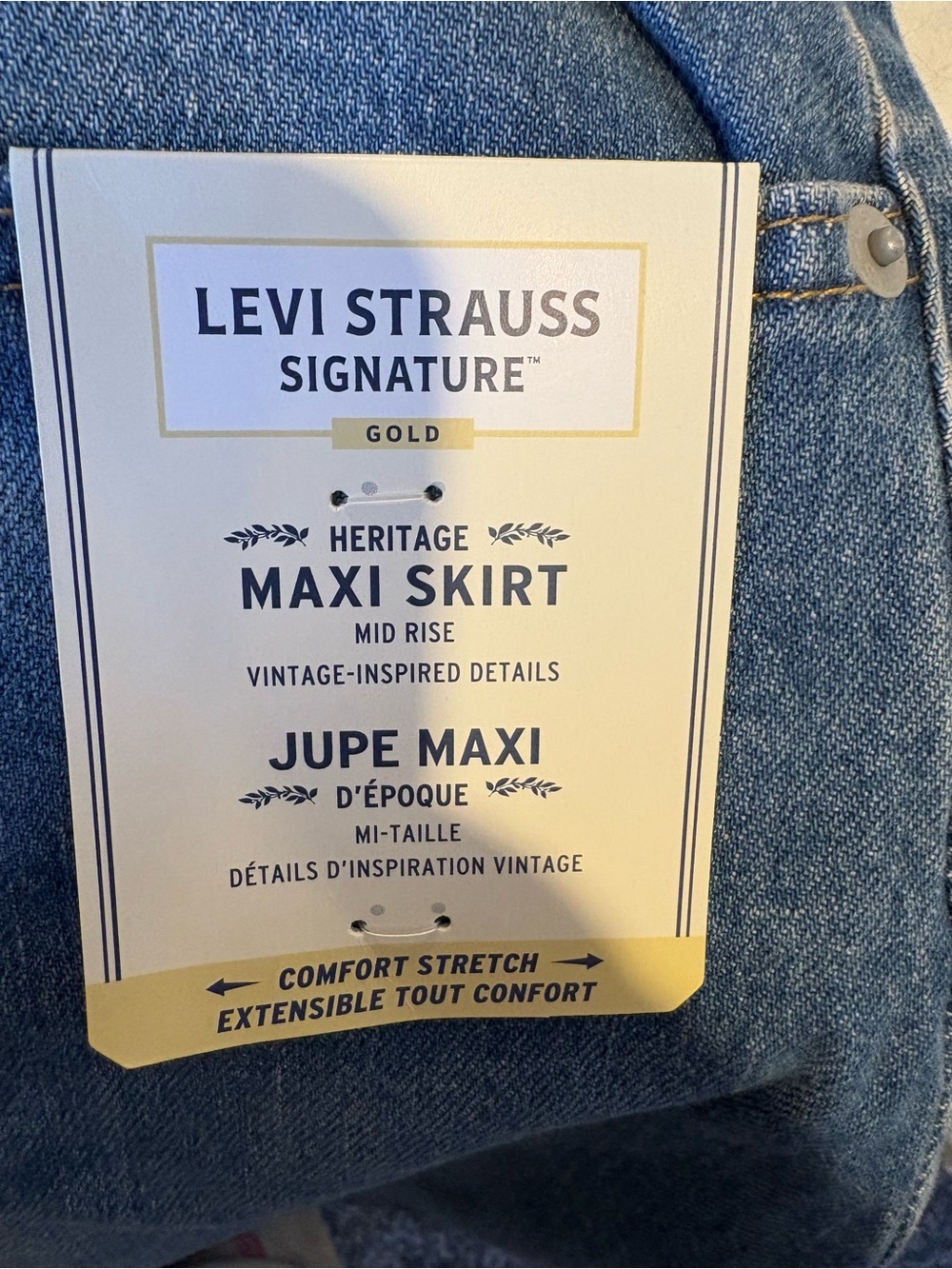 NWT Levi Strauss Signature Gold Denim Maxi Skirt Size 20 Y2K Western - Picture 6 of 8